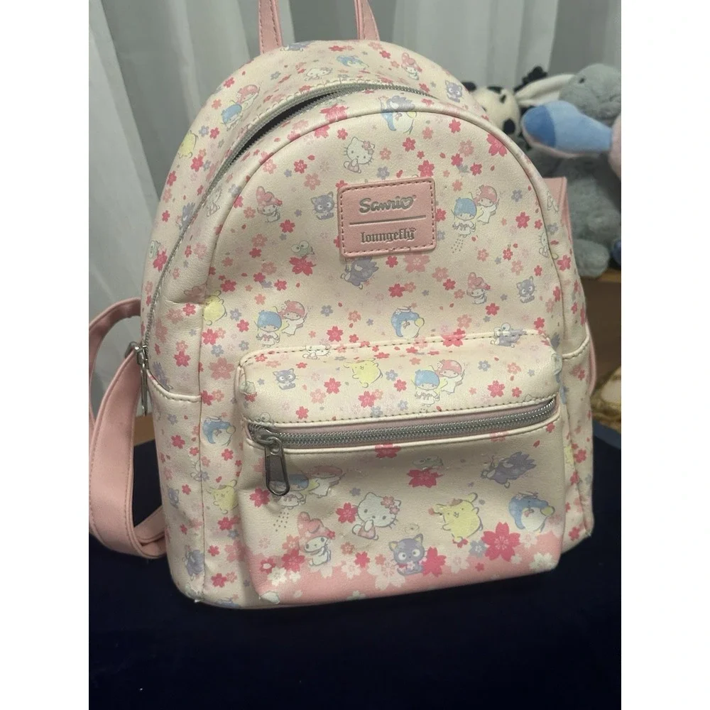 Sanrio Loungefly Cherry Blossom Mini Backpack Hello Kitty My Melody Cinnamoroll